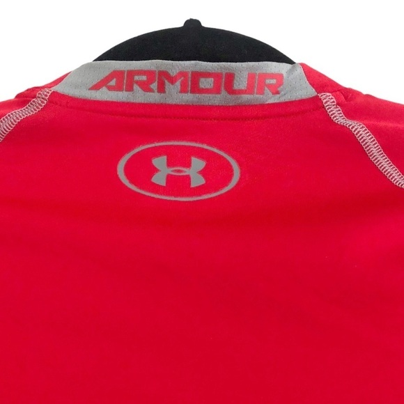 Under Armour Heat Gear Long Sleeve Red Performance Top - Picture 4 of 4